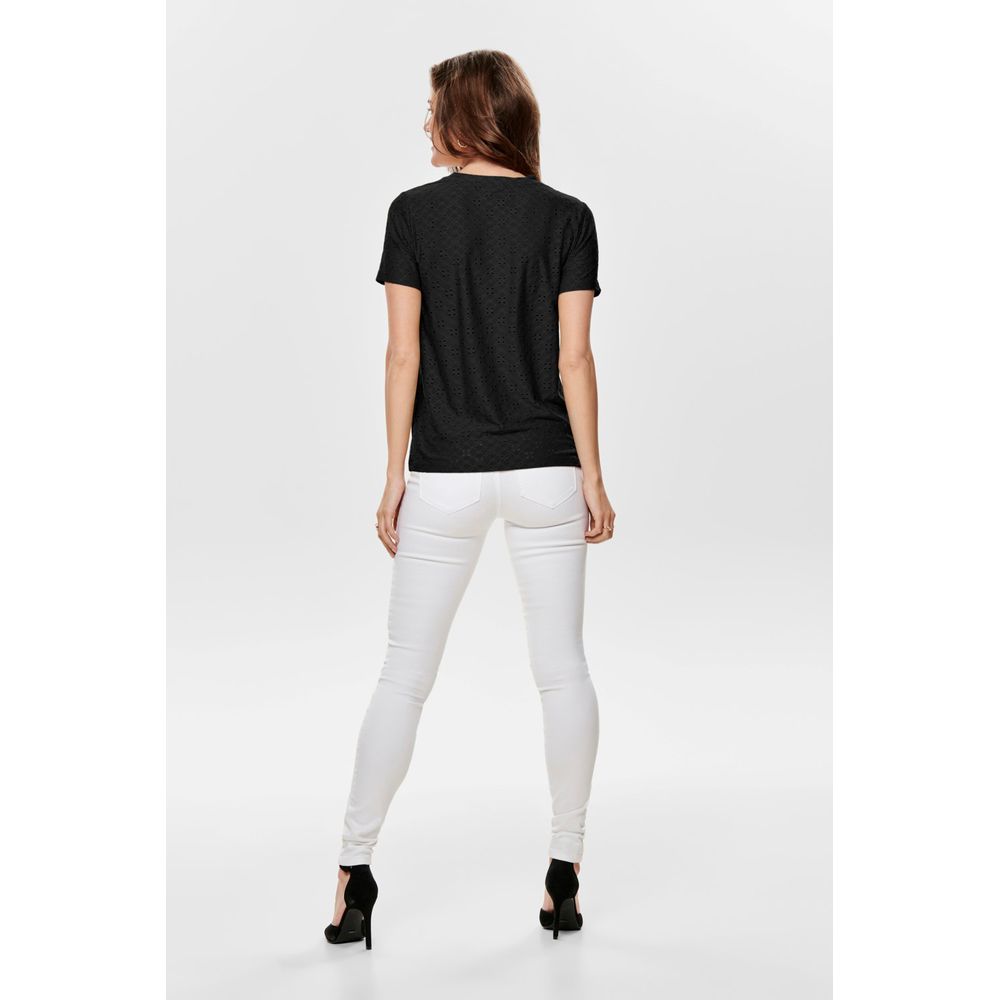 Jacqueline De Yong Black Polyester Tops & T-Shirt