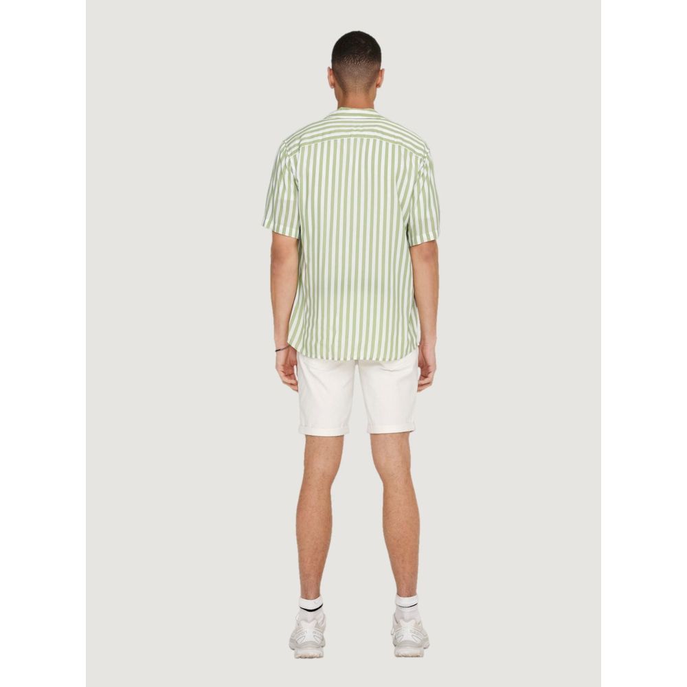 Only & Sons Green Viscose Shirt