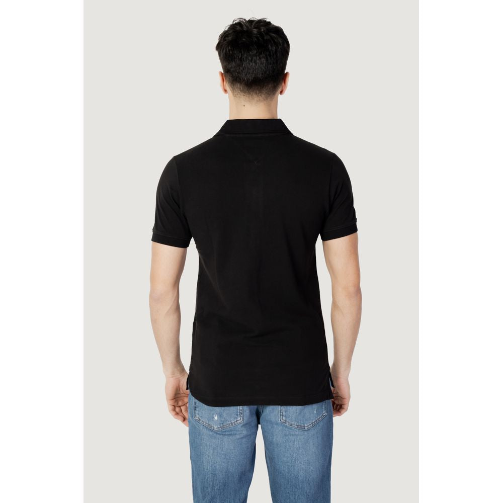 Tommy Hilfiger Jeans Black Cotton Polo Shirt