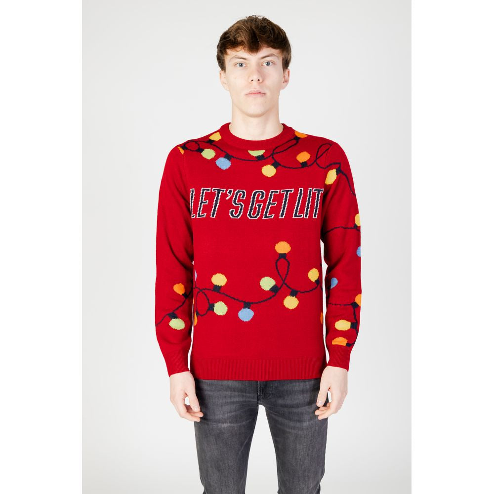 Only & Sons Red Acrylic Sweater