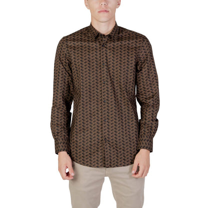 Antony Morato Brown Cotton Shirt