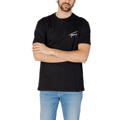 Tommy Hilfiger Jeans Black Cotton T-Shirt