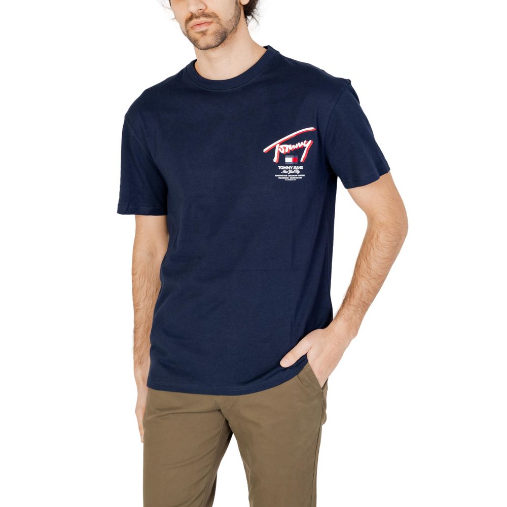 Tommy Hilfiger Jeans Blue Cotton T-Shirt