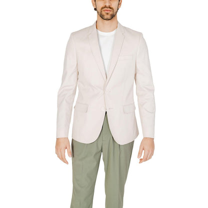 Antony Morato Cream Cotton Suit