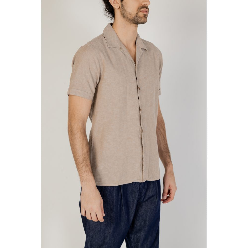 Hamaki-Ho Beige Linen Shirt