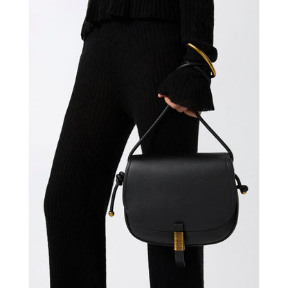 PINKO Black Leather Crossbody Bag