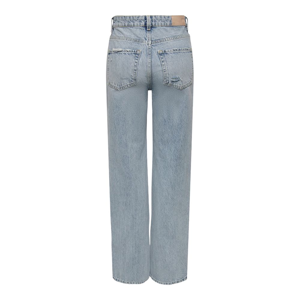 Only Light Blue Cotton Jeans & Pant