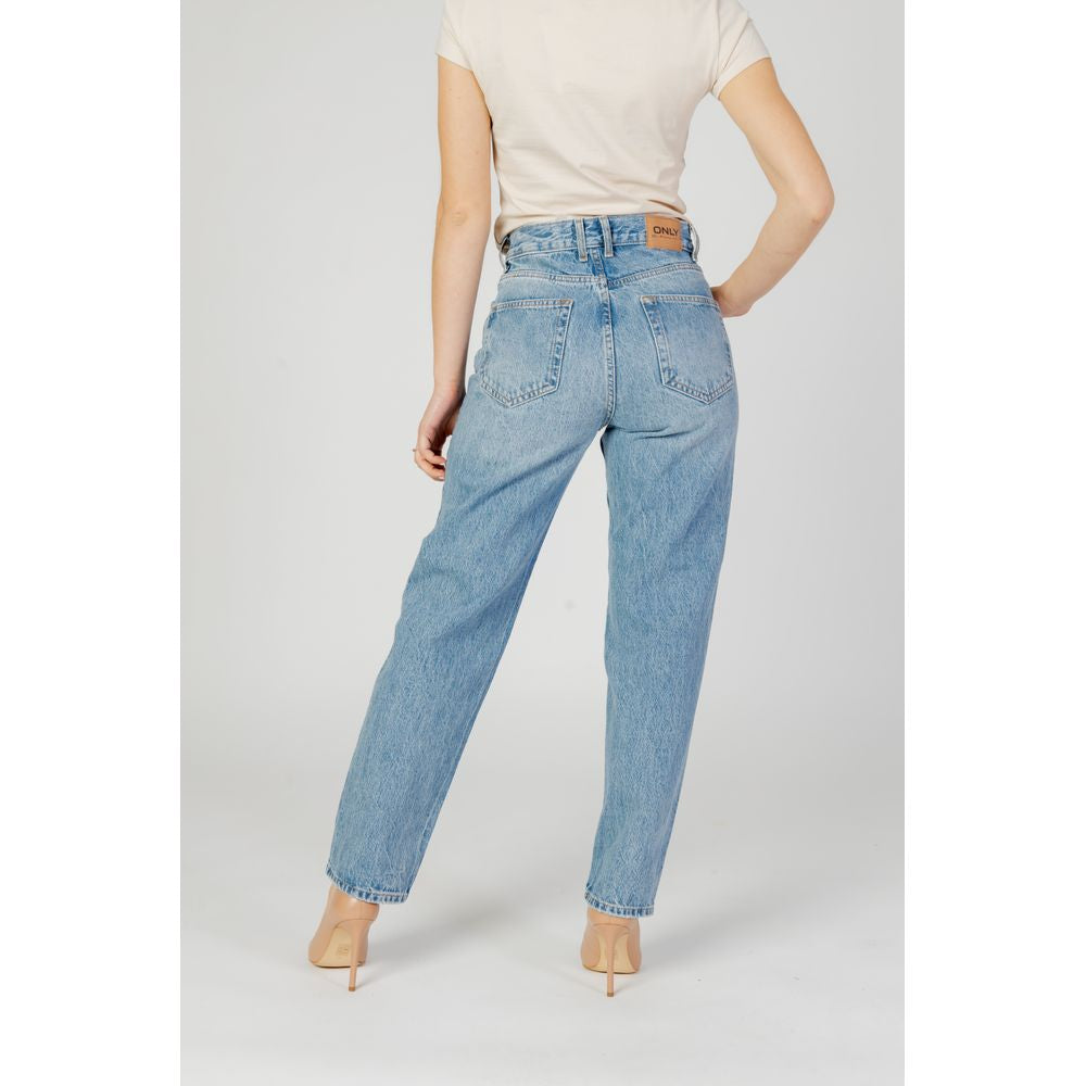 Only Light Blue Cotton Jeans & Pant