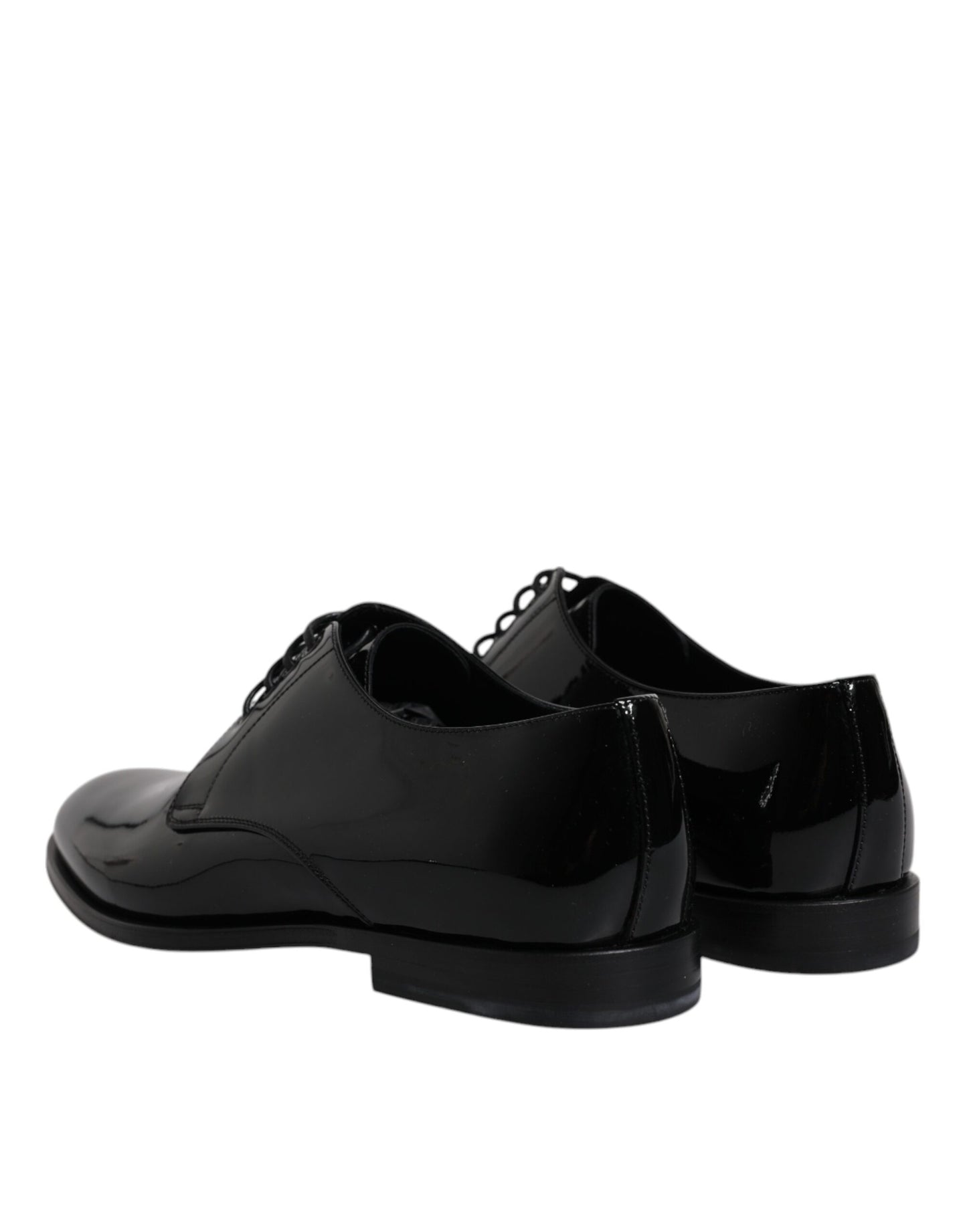 Dolce & Gabbana Black Patent Leather Derby Formal Dress Shoes