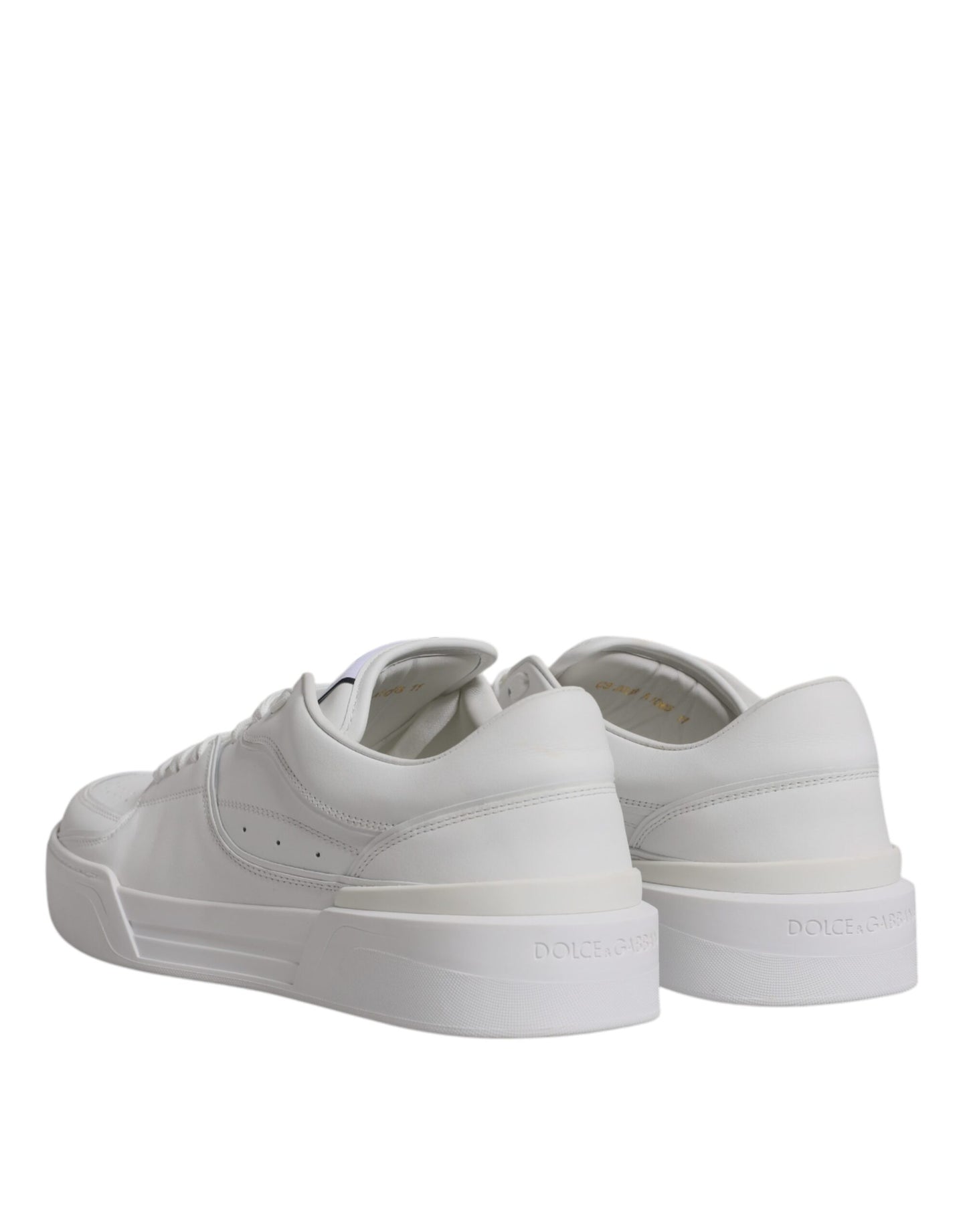 Dolce & Gabbana White Miami Leather Low Top Sneakers Shoes