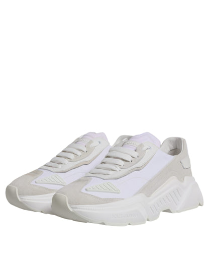 Dolce & Gabbana White Leather Daymaster Low Top Sneakers Shoes