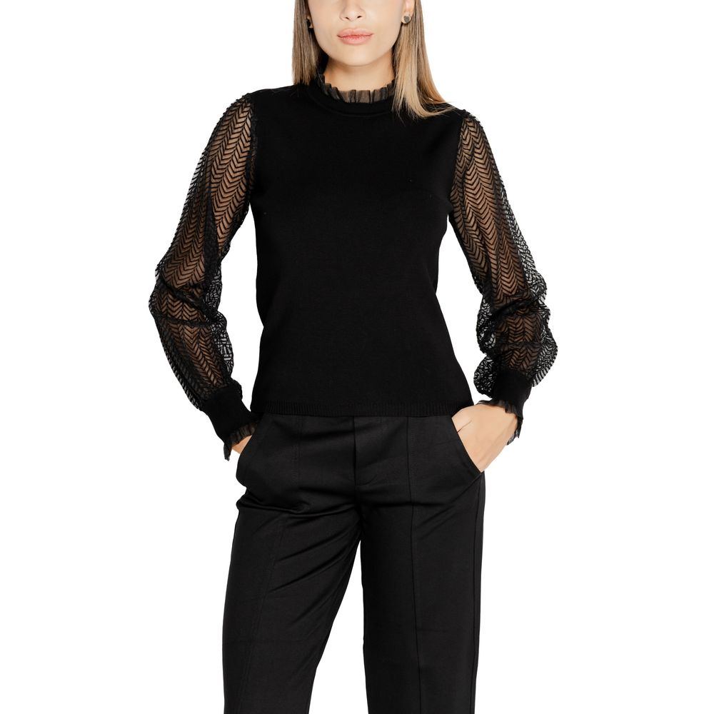 Morgan De Toi Black Viscose Tops & T-Shirt