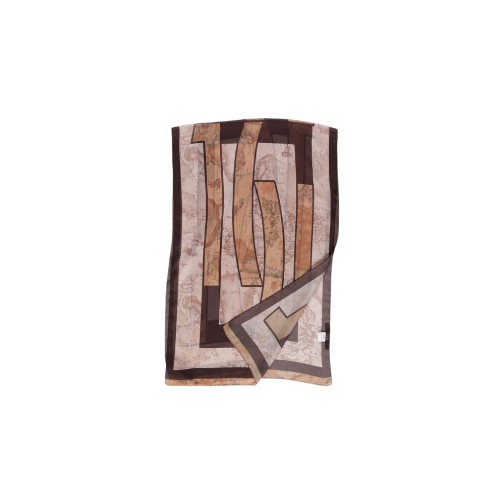 Alviero Martini Prima Classe Brown Polyester Scarf