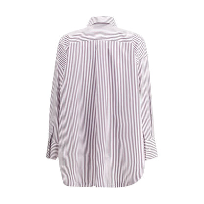 The Attico Asymmetrical strip Shirt