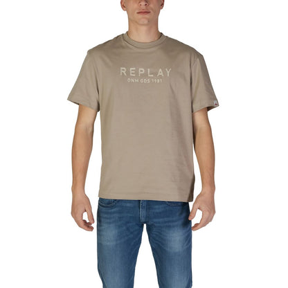 Replay Beige Cotton T-Shirt