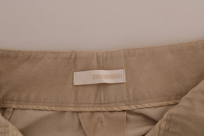 Ermanno Scervino Chic Beige Bootcut Flared Pants