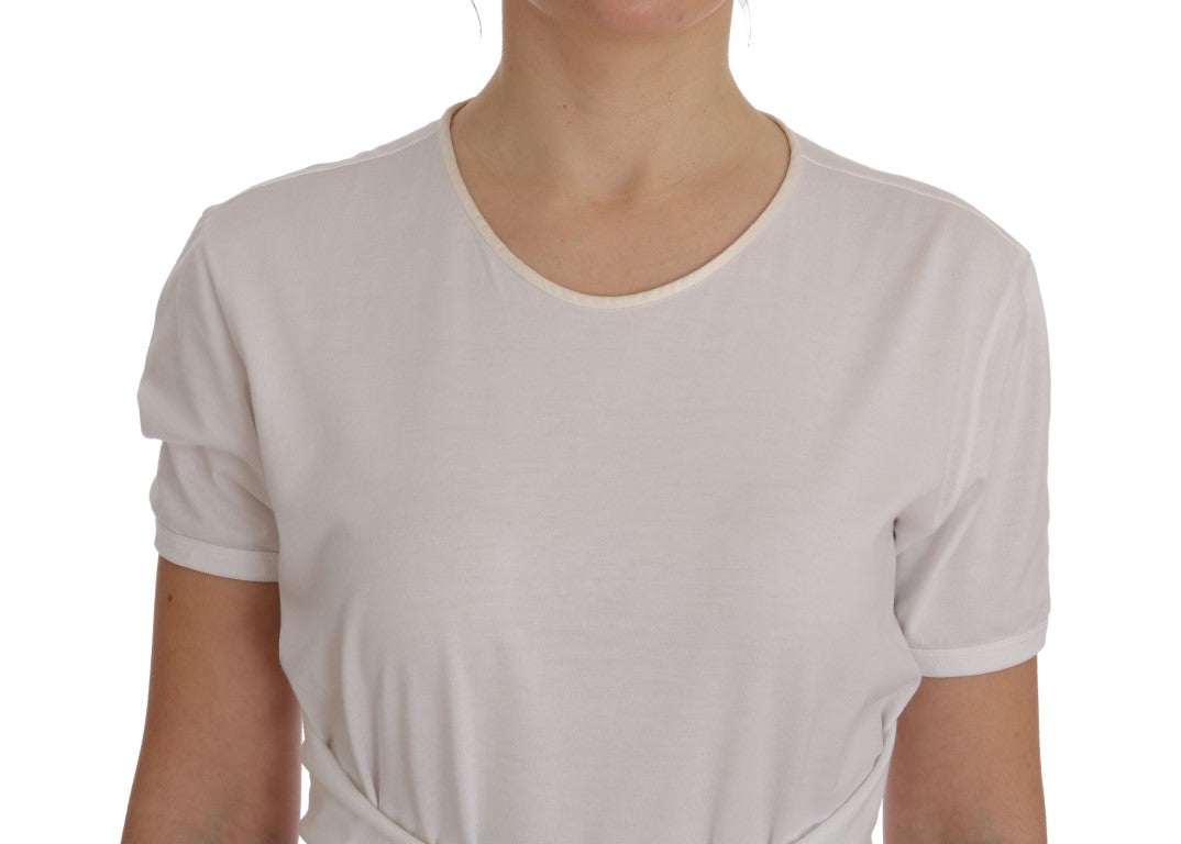 T-shirt en soie et coton blanc