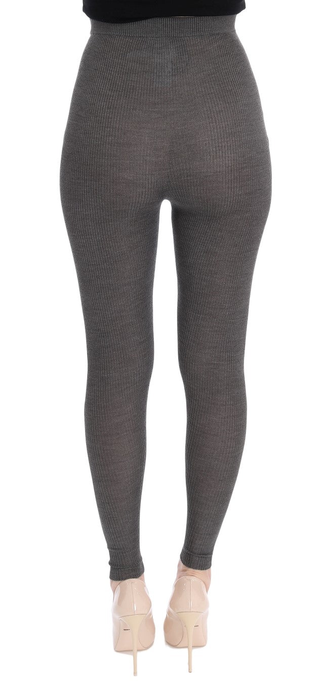 Collants Stretch Cachemire Gris