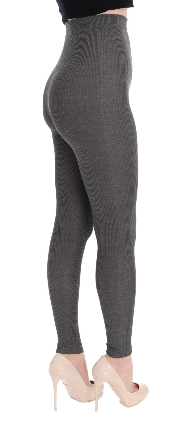 Collants Stretch Cachemire Gris