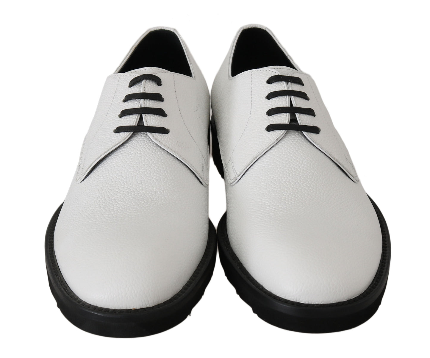 Chaussures formelles de robe derby en cuir blanc