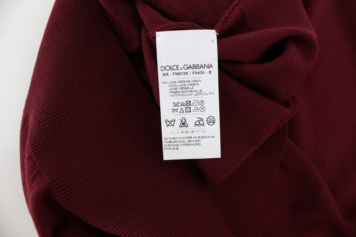 Pull-over rouge sans manches à col rond