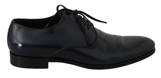 Robe Derby en cuir bleu, chaussures formelles pour hommes