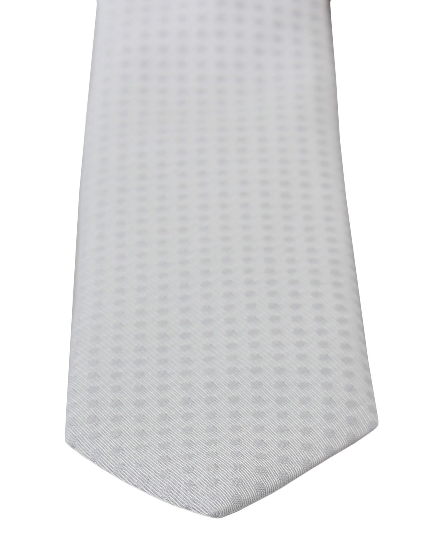 Dolce & Gabbana Elegant White Patterned Silk Blend Neck Tie