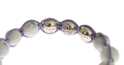 Bracciale in argento 925 con howlite viola CZ