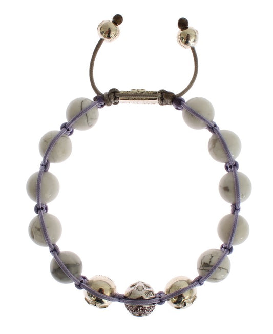 Bracelet en argent 925 violet CZ Howlite