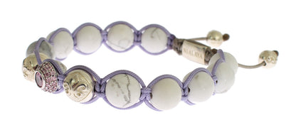 Bracciale in argento 925 con howlite viola CZ