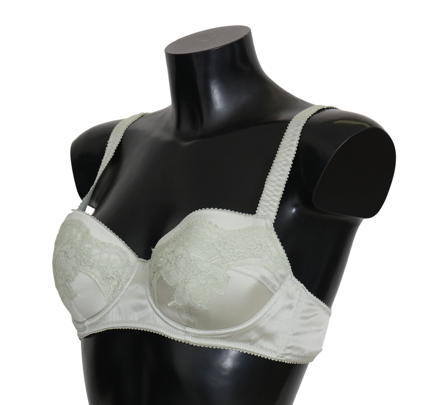 Reggiseno Balconcino verde intimo in pizzo floreale